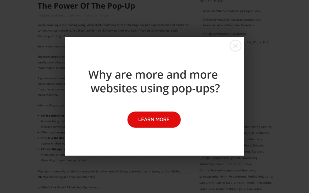 Are Pop-Ups Killing Your SEO?